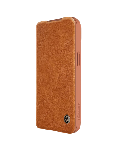 Чехол книжка Nillkin iPhone 15 - Qin Pro, Коричневый