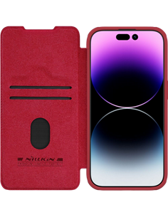 Чехол книжка Nillkin iPhone 15 Pro - Qin Pro, Красный