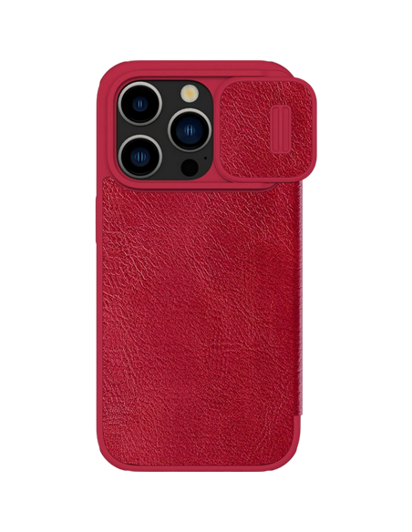 Чехол книжка Nillkin iPhone 15 Pro - Qin Pro, Красный