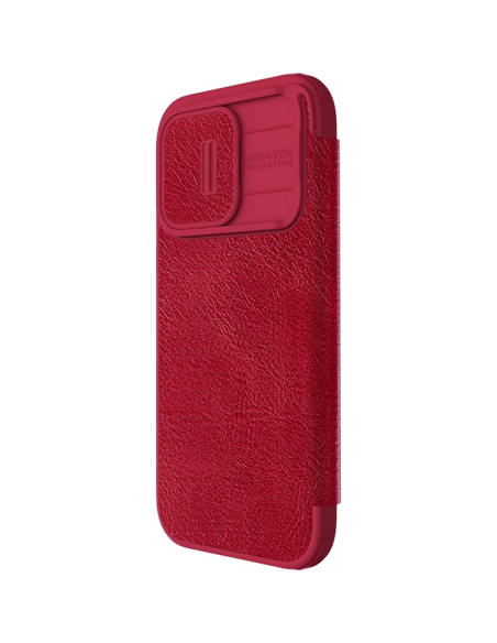 Чехол книжка Nillkin iPhone 15 Pro - Qin Pro, Красный