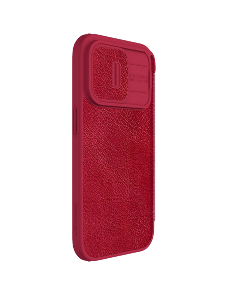 Чехол книжка Nillkin iPhone 15 Pro - Qin Pro, Красный