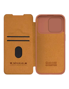 Чехол книжка Nillkin iPhone 15 Pro - Qin Pro, Коричневый 2