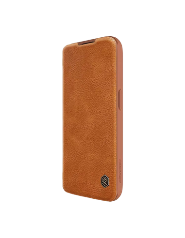 Чехол книжка Nillkin iPhone 15 Pro - Qin Pro, Коричневый