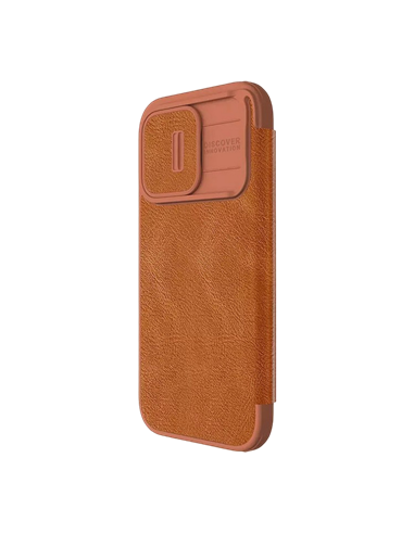 Чехол книжка Nillkin iPhone 15 Pro - Qin Pro, Коричневый