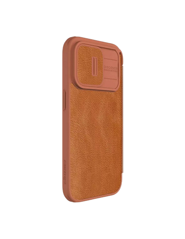 Чехол книжка Nillkin iPhone 15 Pro - Qin Pro, Коричневый