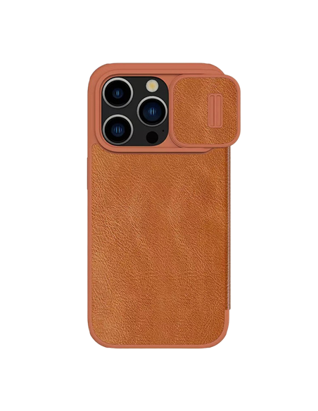 Чехол книжка Nillkin iPhone 15 Pro Max - Qin Pro, Коричневый