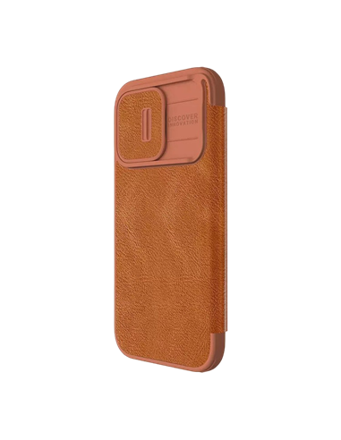 Husă tip carte Nillkin iPhone 15 Pro Max - Qin Pro, Maro