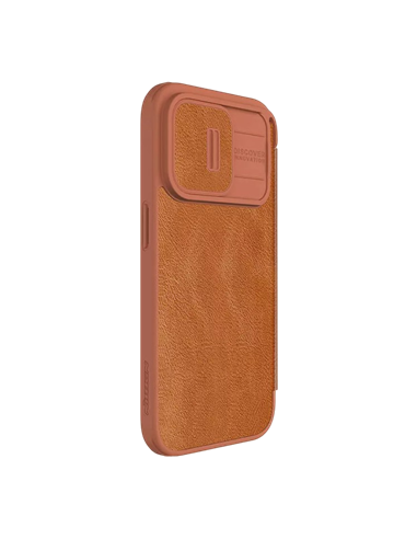 Чехол книжка Nillkin iPhone 15 Pro Max - Qin Pro, Коричневый
