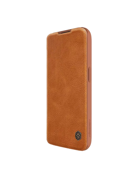 Чехол книжка Nillkin iPhone 15 Pro Max - Qin Pro, Коричневый