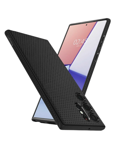 Чехол Spigen Samsung S22+, Liquid Air, Матовый черный