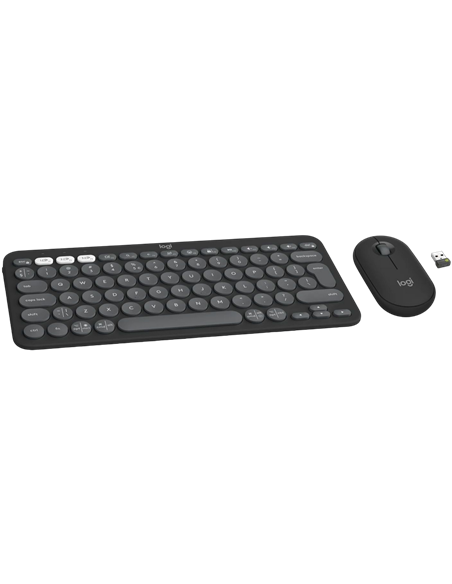 Клавиатура и мышь Logitech Pebble 2 Combo, Беспроводное, Графитовый
