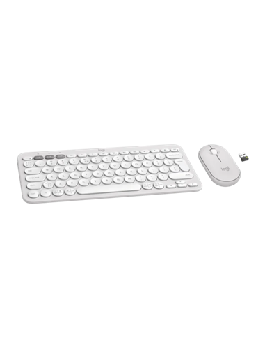 Клавиатура и мышь Logitech Pebble 2 Combo, Беспроводное, Белый