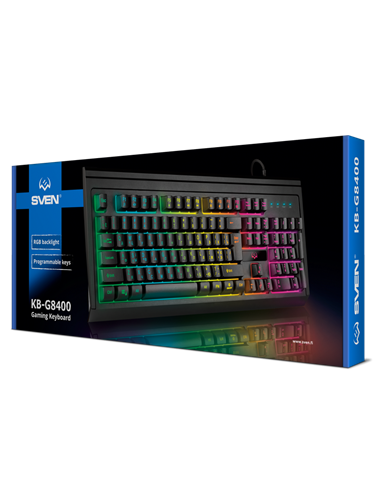 Tastatură SVEN KB-G8400, Cu fir, Negru