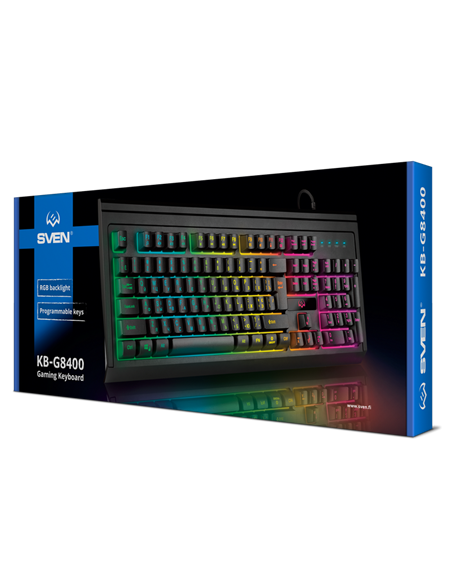 Tastatură SVEN KB-G8400, Cu fir, Negru