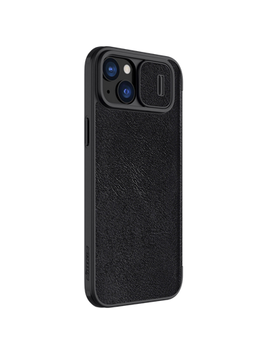 Husă tip carte Nillkin iPhone 15 Plus - Qin Pro, Negru