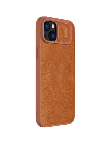 Husă tip carte Nillkin iPhone 15 Plus - Qin Pro, Maro