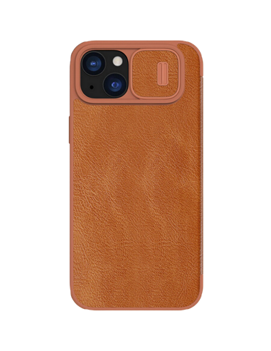 Husă tip carte Nillkin iPhone 15 Plus - Qin Pro, Maro