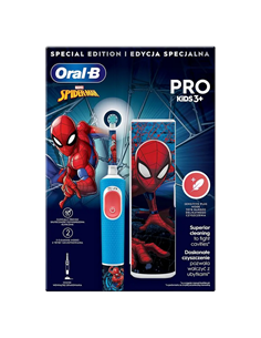 Электрическая зубная щетка Braun Kids Vitality PRO D103 Spiderman, Синий