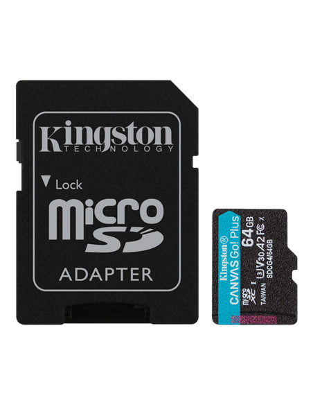 Карта памяти Kingston Canvas Go! Plus, 64Гб (SDCG4/64GB)