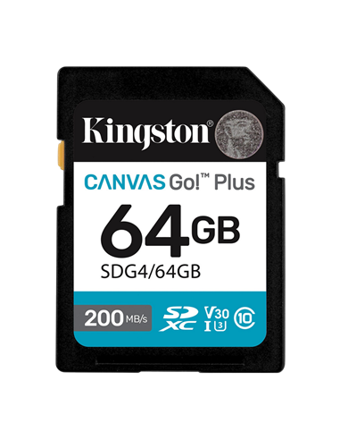 Карта памяти Kingston Canvas Go! Plus, 64Гб (SDG4/64GB)