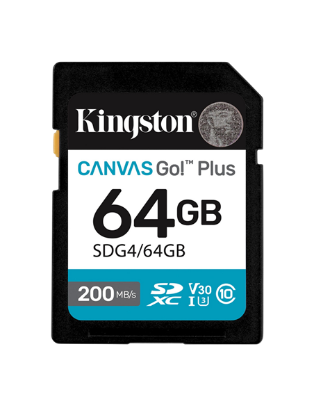 Карта памяти Kingston Canvas Go! Plus, 64Гб (SDG4/64GB)