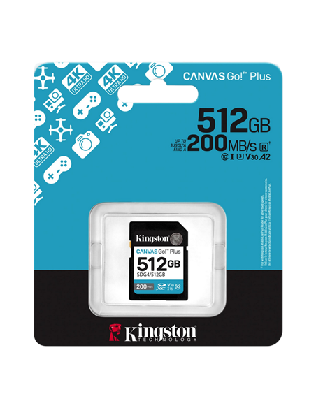 Карта памяти Kingston Canvas Go! Plus, 512Гб (SDG4/512GB)