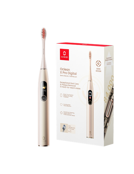 Periuța de dinți electrică sonică Xiaomi Oclean X Pro Digital, Auriu Periuța de dinți electrică sonică Xiaomi Oclean X Pro Digital, Auriu