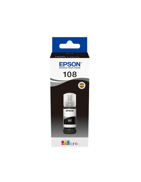 Контейнер с чернилами Epson 108 EcoTank, 70мл, Чёрный