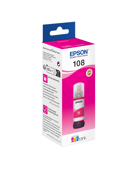 Контейнер с чернилами Epson 108 EcoTank, 70мл, Пурпурный