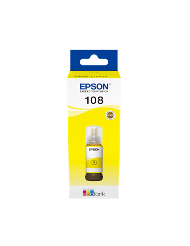 Контейнер с чернилами Epson 108 EcoTank, 70мл, Жёлтый