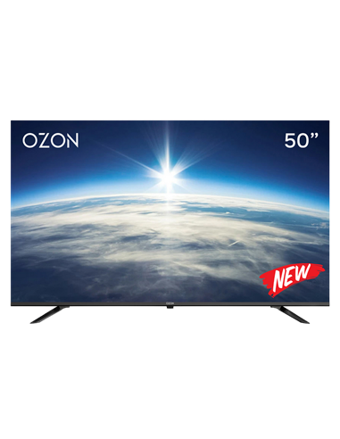 50" LED SMART Телевизор OZON U50Z8000R, 3840x2160 4K UHD, Android TV, Чёрный