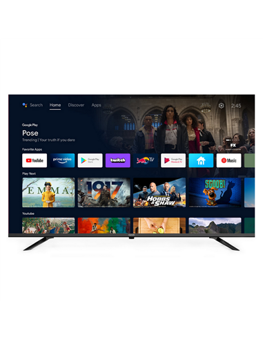 55" LED SMART TV OZON U55Z8000R, 3840x2160 4K UHD, Android TV, Negru