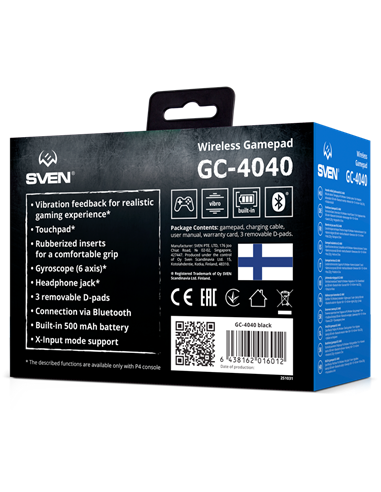 Gamepad SVEN GC-4040, Negru