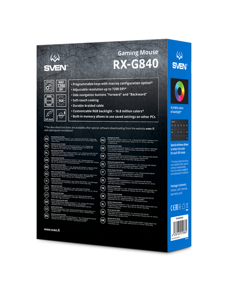 Игровая мышь SVEN RX-G840, Чёрный Игровая мышь SVEN RX-G840, Чёрный