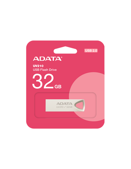 USB Flash накопитель ADATA UV210, 32Гб, Серебристый