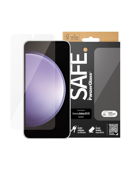 Защитное стекло PanzerGlass SAFE. Ultra-Wide Fit Samsung Galaxy S23 FE, Прозрачный