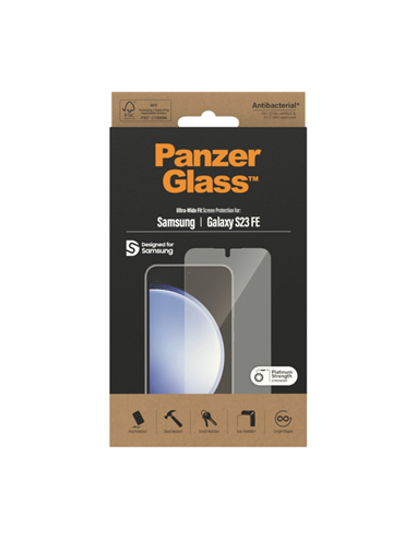 Защитное стекло PanzerGlass SAFE. Ultra-Wide Fit Samsung Galaxy S23 FE, Прозрачный