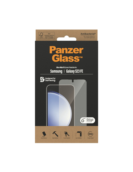 Защитное стекло PanzerGlass SAFE. Ultra-Wide Fit Samsung Galaxy S23 FE, Прозрачный