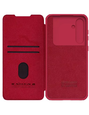 Husă tip carte Nillkin Samsung Galaxy S23 FE Qin Pro, Roșu