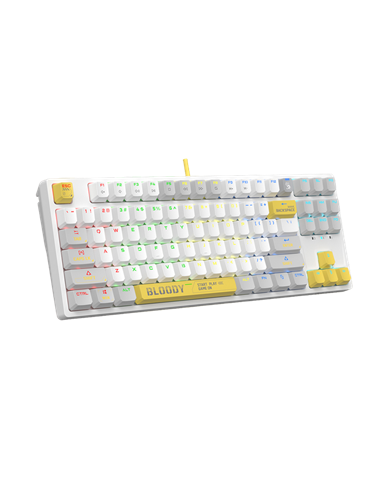 Tastatură Bloody S87, Cu fir, Alb