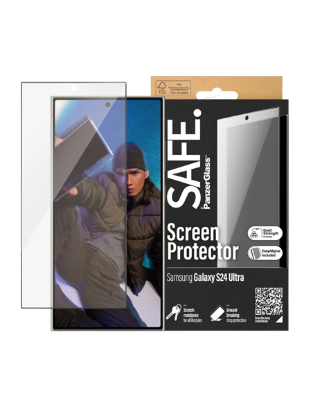 Защитное стекло PanzerGlass SAFE. Samsung Galaxy S24 Ultra, Прозрачный