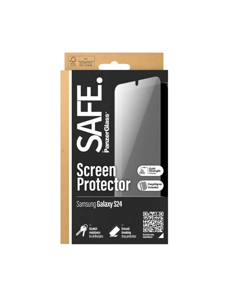 Защитное стекло PanzerGlass SAFE. Ultra-Wide Fit Samsung Galaxy S24, Прозрачный