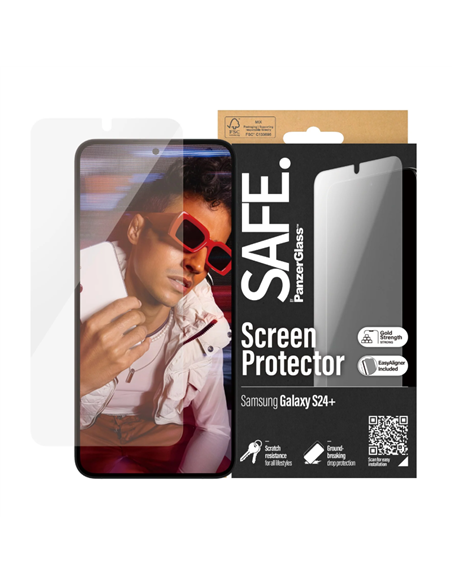 Защитное стекло PanzerGlass SAFE. Ultra-Wide Fit Samsung Galaxy S24+, Прозрачный