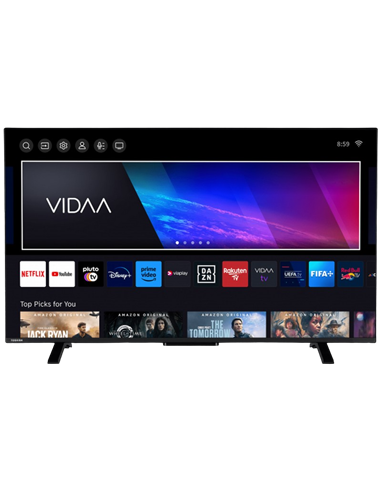 50" LED SMART Телевизор Toshiba 50UV2463DG, 3840x2160 4K UHD, VIDAA U OS, Чёрный