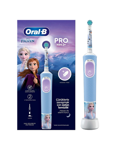 Электрическая зубная щетка Braun Oral-B Vitality PRO Kids Frozen, Голубой