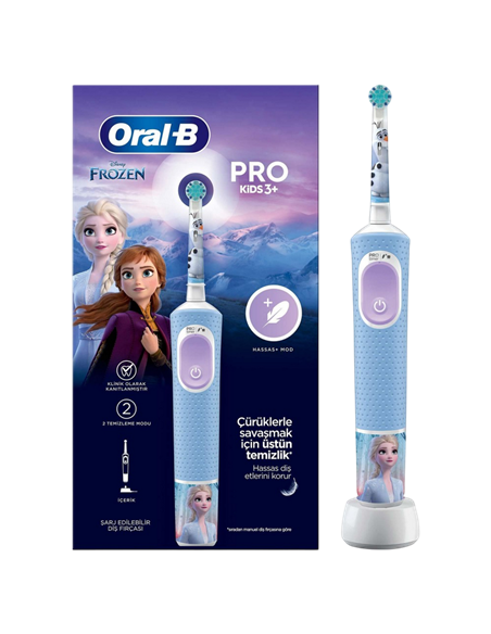 Электрическая зубная щетка Braun Oral-B Vitality PRO Kids Frozen, Голубой