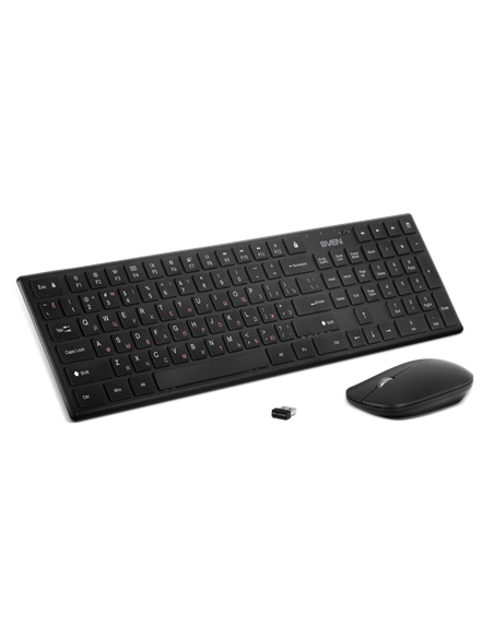 Клавиатура и мышь SVEN KB-C2550W, Беспроводное, Чёрный