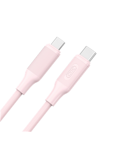 Cablu încărcare și sincronizare XO NB-Q265B, USB Type-C/USB Type-C, 1m, Roz 2