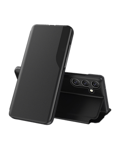 Husă tip carte Xcover Soft Book View Series pentru Samsung Galaxy A55, Negru