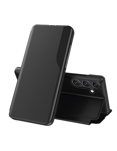 Husă tip carte Xcover Soft Book View Series pentru Samsung Galaxy A55, Negru